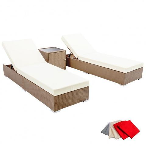 BROWN WICKER 2-SEATER LOUNGE SET - Loungeout
