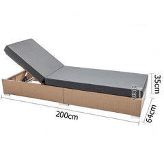 BROWN WICKER 2-SEATER LOUNGE SET - Loungeout