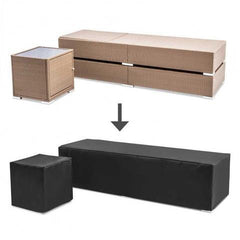 BROWN WICKER 2-SEATER LOUNGE SET - Loungeout