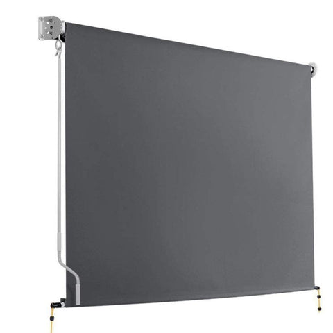 Retractable Straight Drop Roll Down Awning Garden Patio Screen 3.0X2.5M