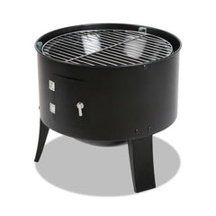Grillz 3-in-1 Charcoal BBQ Smoker - Black