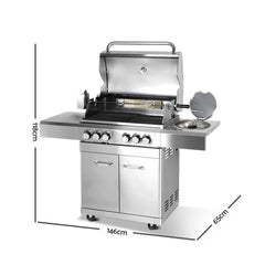 Stainless Steel 6 Burner Gas BBQ