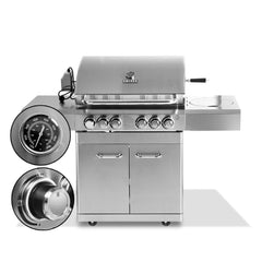 Stainless Steel 6 Burner Gas BBQ