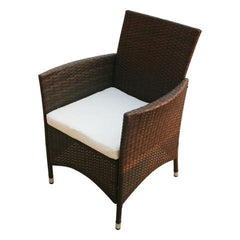 GARDEN POLY RATTAN CHAIRS (2 PCS) - BROWN - Loungeout