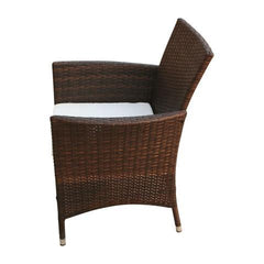 GARDEN POLY RATTAN CHAIRS (2 PCS) - BROWN - Loungeout