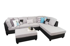 Right chaise Configuration with ottoman 