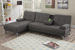 Manhattan Sofa Bed with Chaise (Ash)