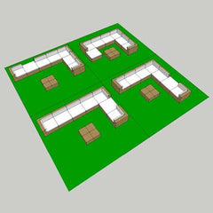 POLY RATTAN 24-PIECE GARDEN SEAT SET - BLACK - Loungeout