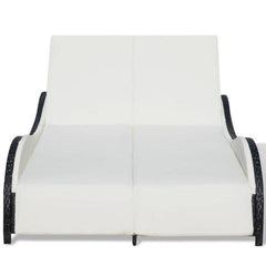 POLY RATTAN DOUBLE SUN LOUNGER - BLACK - Loungeout