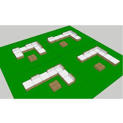 POLY RATTAN GARDEN SEAT - BROWN (SET OF 20) - Loungeout