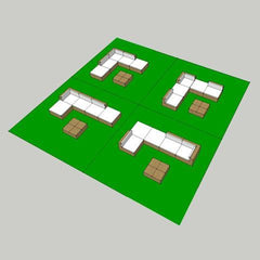 POLY RATTAN GARDEN SEAT SET (15 PCS.) - BLACK - Loungeout