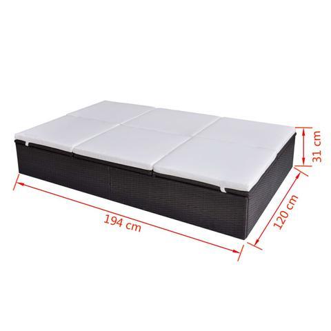 POLY RATTAN SUN LOUNGER (BROWN) - Loungeout