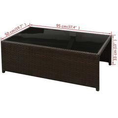 RATTAN GARDEN SOFA SET (29 PCS)