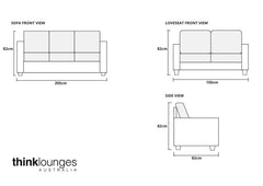 Uno 3 Seater ( Light Grey )