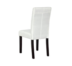 2 x Premium Fabric Linen Palermo Dining Chairs High Back - White