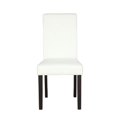 2 x Premium Fabric Linen Palermo Dining Chairs High Back - White