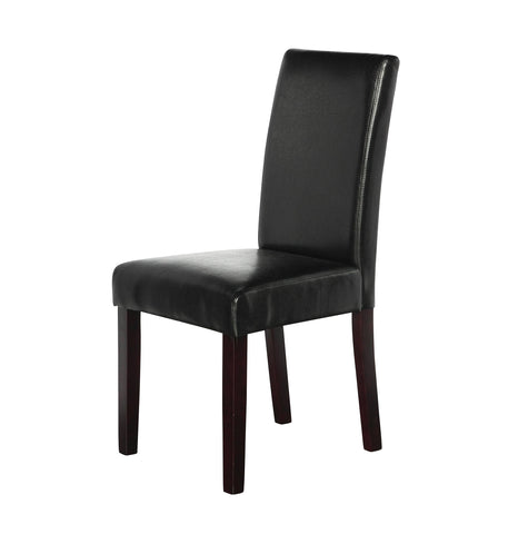 2 x PU Leather Palermo Dining Chairs High Back - Black