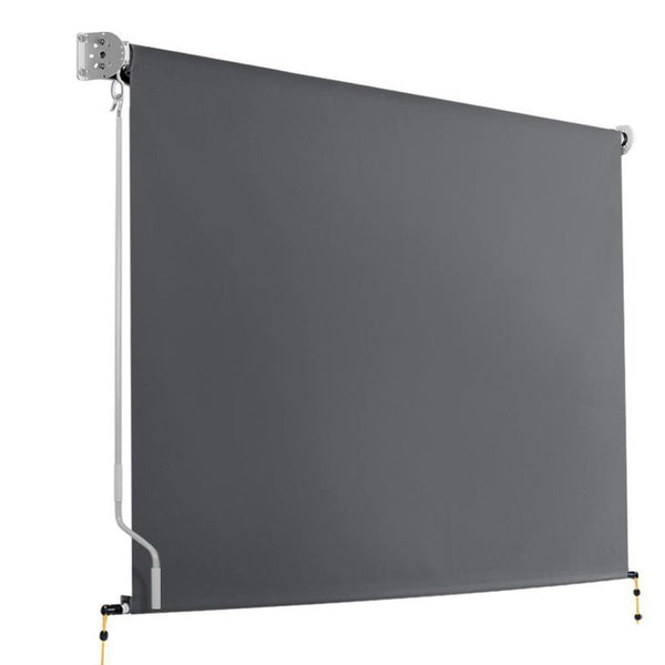 Retractable Straight Drop Roll Down Awning Garden Patio Screen 3.0X2.5M
