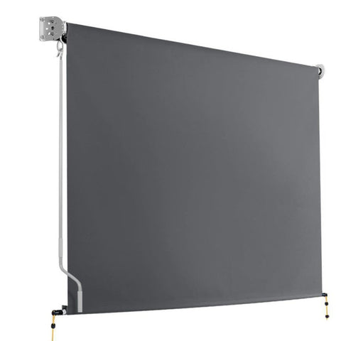 Retractable Straight Drop Roll Down Awning Garden Patio Screen 3.0X2.5M