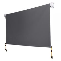 Retractable Straight Drop Roll Down Awning Garden Patio Screen 2.1X2.5M