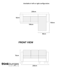 Wembley 2.5 + Chaise ( Black )