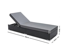 BLACK WICKER 2-SEATER LOUNGE SET - Loungeout