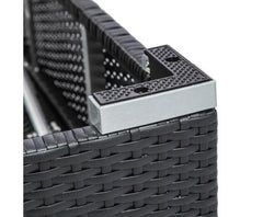 BLACK WICKER 2-SEATER LOUNGE SET - Loungeout