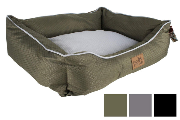 Pet Bed Bolstered Honeycomb Oxford 65X50X20 3 Asstd