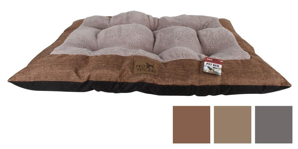 Pet Bed Pillow Plush Microtech Top 80X60Cm 3 Asstd