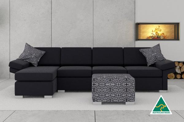 Wembley 3.5 + Chaise ( Black )