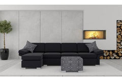 Wembley 3.5 + Chaise ( Black )