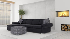 Wembley 3.5 + Chaise ( Black )